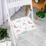 - Frm-1233-Gorsel-2 - Realhomes Uyku Odası Bulut Ve Ay Desenli Dijital Baskılı Özel Tasarım Modern Fermuarlı Sandalye Minderi Realhomes