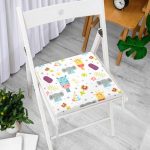 - Frm-1248-Gorsel-2 - Realhomes Şirin Orman Hayvanları Desenli Dijital Baskılı Özel Tasarım Modern Fermuarlı Sandalye Minderi Realhomes