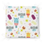 - Frm-1248-Gorsel-4 - Realhomes Şirin Orman Hayvanları Desenli Dijital Baskılı Özel Tasarım Modern Fermuarlı Sandalye Minderi Realhomes