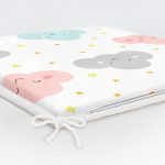 - Web - Realhomes Gülümseyen Bulut Temalı Dijital Baskılı Özel Tasarım Modern Fermuarlı Sandalye Minderi Realhomes