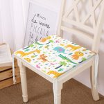 - Seamless pattern wild animals in jungle. Kids vector - Realhomes Sevimli Orman Hayvanları Desenli Dijital Baskılı Özel Tasarım Modern Fermuarlı Sandalye Minderi Realhomes