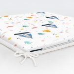 Denizci Temalı Bebek Desenli Dijital Baskılı Özel Tasarım Modern Fermuarlı Sandalye Minderi Realhomes