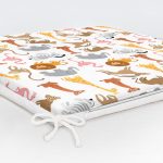 Orman Hayvanları Temalı Dijital Baskılı Özel Tasarım Modern Fermuarlı Sandalye Minderi Realhomes