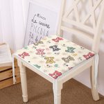 - Frm-1338-Gorsel - Realhomes Sevimli Rengarenk Ayıcık Motifli Dijital Baskılı Özel Tasarım Modern Fermuarlı Sandalye Minderi Realhomes