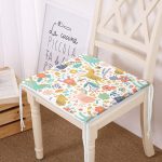 - Frm-1341-Gorsel - Realhomes Rengarenk Orman Hayvanları Desenli Dijital Baskılı Özel Tasarım Modern Fermuarlı Sandalye Minderi Realhomes