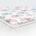 - Print - Realhomes Pembe Mavi Kelebek Desenli Dijital Baskılı Özel Tasarım Modern Fermuarlı Sandalye Minderi Realhomes