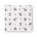 Fil Ve Pembe Kelebek Motifli Dijital Baskılı Özel Tasarım Modern Fermuarlı Sandalye Minderi Realhomes