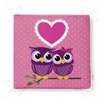 Baykuş Resimli Dekorati Kare Sandalye Minderi 40x40cm ermuarlı Realhomes