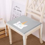 - Frm-4315-Gorsel - Realhomes Gri Zeminde Unicorn Desenli Tasarımlı Dijital Baskılı Çocuk Odası Fermuarlı Sandalye Minderi Realhomes