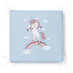 - Frm-4319m-Gorsel-4 - Realhomes Mavi Zeminde Unicorn At Desenli Modern Fermuarlı Sandalye Minderi Realhomes