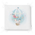 - Frm-4320-Gorsel-4 - Realhomes Beyaz Zeminde Uçan Balon Desenli Dijital Baskılı Modern Fermuarlı Sandalye Minderi Realhomes