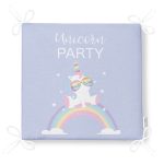- Frm-4368-Gorsel-4 - Realhomes Unicorn Party Yazılı Özel Tasarımlı Dijital Baskılı Çocuk Odası Fermuarlı Sandalye Minderi Realhomes
