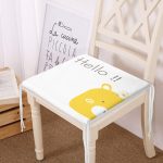 - Frm-4372-Gorsel - Realhomes Sarı Ayıcık Hello Motifli Çocuk Odası Fermuarlı Sandalye Minderi Realhomes