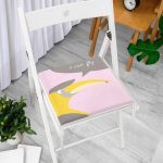 - Frm-4377p-Gorsel-2 - Realhomes Pembe Zeminde I Can Fly Leylek Motifli Bebek Odası Fermuarlı Sandalye Minderi Realhomes