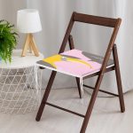 - Frm-4377p-Gorsel-3 - Realhomes Pembe Zeminde I Can Fly Leylek Motifli Bebek Odası Fermuarlı Sandalye Minderi Realhomes