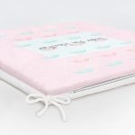 - Frm-4400-Gorsel-5 - Realhomes Pembe Zeminde Renkli Şemsiyeler Özel Tasarımlı Bebek Odası Fermuarlı Sandalye Minderi Realhomes