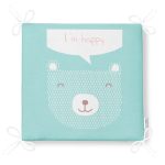 Yeşil Zeminde Mutlu Ayıcık Desenli Bebek Odası Fermuarlı Sandalye Minderi Realhomes