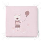 Pembe Zeminde Balon ve Ayıcık Desenli Bebek Odası Fermuarlı Sandalye Minderi Realhomes