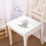 - Frm-4420-Gorsel - Realhomes Beyaz Zeminde Unicorn Motifli Modern Fermuarlı Sandalye Minderi Realhomes