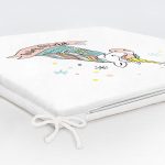 - Frm-4420-Gorsel-5 - Realhomes Beyaz Zeminde Unicorn Motifli Modern Fermuarlı Sandalye Minderi Realhomes