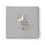 - Frm-4421-Gorsel-4 - Realhomes Gri Zeminde Unicorn Motifli Modern Fermuarlı Sandalye Minderi Realhomes