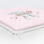 - Frm-4424-Gorsel-5 - Realhomes Pembe Zeminde Atkılı Tavşan Motifli Modern Fermuarlı Sandalye Minderi Realhomes