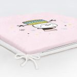 - Frm-4428-Gorsel-5 - Realhomes Pembe Zeminde Kardan Adam Çizim Desenli Modern Fermuarlı Sandalye Minderi Realhomes