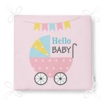 - Frm-4464-Gorsel-4 - Realhomes Pembe Zeminli Bebek Arabası Temalı Özel Tasarımlı Dijital Baskılı Çocuk Odası Fermuarlı Sandalye Minderi Realhomes