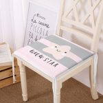 - Frm-4501-Gorsel - Realhomes Little Star Yazılı Yıldız Desenli Özel Tasarımlı Dijital Baskılı Çocuk Odası Fermuarlı Sandalye Minderi Realhomes