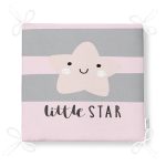 - Frm-4501-Gorsel-4 - Realhomes Little Star Yazılı Yıldız Desenli Özel Tasarımlı Dijital Baskılı Çocuk Odası Fermuarlı Sandalye Minderi Realhomes