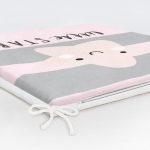 - Frm-4501-Gorsel-5 - Realhomes Little Star Yazılı Yıldız Desenli Özel Tasarımlı Dijital Baskılı Çocuk Odası Fermuarlı Sandalye Minderi Realhomes