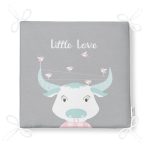 - Frm-4517-Gorsel-4 - Realhomes Gri Zemin Sevimli İnek Ve Kuş Özel Tasarımlı Dijital Baskılı Çocuk Odası Fermuarlı Sandalye Minderi Realhomes