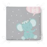 - Frm-4526-Gorsel-4 - Realhomes Gri Zeminli Sevimli Fil Desenli Özel Tasarımlı Dijital Baskılı Çocuk Odası Fermuarlı Sandalye Minderi Realhomes