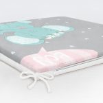 - Frm-4526-Gorsel-5 - Realhomes Gri Zeminli Sevimli Fil Desenli Özel Tasarımlı Dijital Baskılı Çocuk Odası Fermuarlı Sandalye Minderi Realhomes