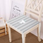 Gri Çizgili Fil Motifli Modern Fermuarlı Sandalye Minderi Realhomes