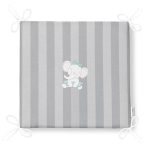 Gri Çizgili Fil Motifli Modern Fermuarlı Sandalye Minderi Realhomes