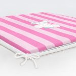 Pembe Çizgili Fil Motifli Modern Fermuarlı Sandalye Minderi Realhomes