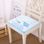 - Frm-4545-Gorsel - Realhomes Mavi Bebek Arabası Tavşan Desenli Özel Tasarımlı Dijital Baskılı Çocuk Odası Fermuarlı Sandalye Minderi Realhomes