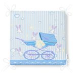 - Frm-4545-Gorsel-4 - Realhomes Mavi Bebek Arabası Tavşan Desenli Özel Tasarımlı Dijital Baskılı Çocuk Odası Fermuarlı Sandalye Minderi Realhomes