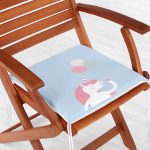 - Frm-4552m-Gorsel-1 - Realhomes Mavi Zeminde Unicorn At Tasarımlı Modern Fermuarlı Sandalye Minderi Realhomes