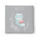 - Frm-4609-Gorsel-4 - Realhomes Gri Zemin Sevimli Baykuş Desenli Özel Tasarımlı Dijital Baskılı Modern Fermuarlı Sandalye Minderi Realhomes