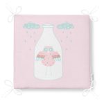 Pembe Zemin Şişe İçinde Baykuş Özel Tasarımlı Dijital Baskılı Çocuk Odası Fermuarlı Sandalye Minderi Realhomes