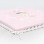 - Frm-4623-Gorsel-5 - Realhomes Pembe Zemin I'm Beautiful Yazılı Baykuş Motifli Dijital Baskılı Çocuk Odası Fermuarlı Sandalye Minderi Realhomes