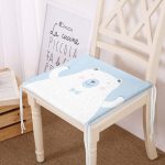 - Frm-4642m-Gorsel - Realhomes Mavi Zemin Sevimli Ayıcık Desenli Özel Tasarımlı Dijital Baskılı Modern Fermuarlı Sandalye Minderi Realhomes