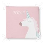 - Frm-4653-Gorsel-4 - Realhomes Pembe Zemin Cool Yazılı Unicorn Baskılı Dijital Baskılı Çocuk Odası Fermuarlı Sandalye Minderi Realhomes