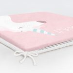 - Frm-4653-Gorsel-5 - Realhomes Pembe Zemin Cool Yazılı Unicorn Baskılı Dijital Baskılı Çocuk Odası Fermuarlı Sandalye Minderi Realhomes