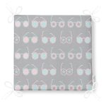 Gri Zeminde Sevimli Renkli Gözlük Motifli Dijital Baskılı Modern Fermuarlı Sandalye Minderi Realhomes