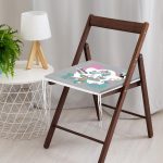 Gri Zemin Tatil Temalı Unicorn Desenli Dijital Baskılı Modern Fermuarlı Sandalye Minderi Realhomes