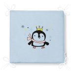 - Frm-4698-Gorsel-4 - Realhomes Mavi Zeminli Sevimli Atkılı Penguen Desenli Dijital Baskılı Modern Fermuarlı Sandalye Minderi Realhomes