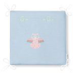 Mavi Zeminli Sevimli Baykuş Motifli Özel Tasarımlı Dijital Baskılı Çocuk Odası Fermuarlı Sandalye Minderi Realhomes